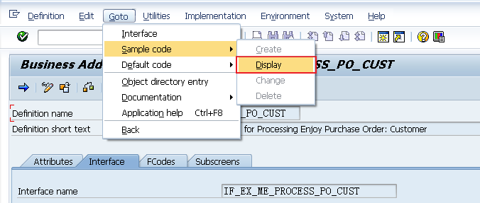 ME21N/ME22N/ME23N屏幕增强BADI ME_GUI_PO_CUST